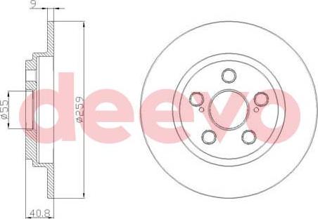 DEEVO BD23660 - Тормозной диск unicars.by