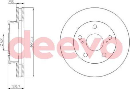 DEEVO BD23780 - Тормозной диск unicars.by