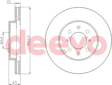 DEEVO BD22240 - Тормозной диск unicars.by