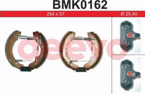 DEEVO BMK0162 - Комплект тормозных колодок, барабанные unicars.by