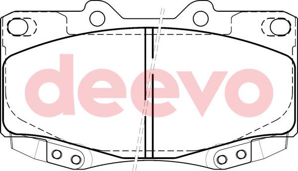 DEEVO BP59580 - Тормозные колодки, дисковые, комплект unicars.by