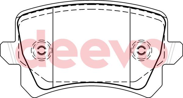 DEEVO BP54460 - Тормозные колодки, дисковые, комплект unicars.by