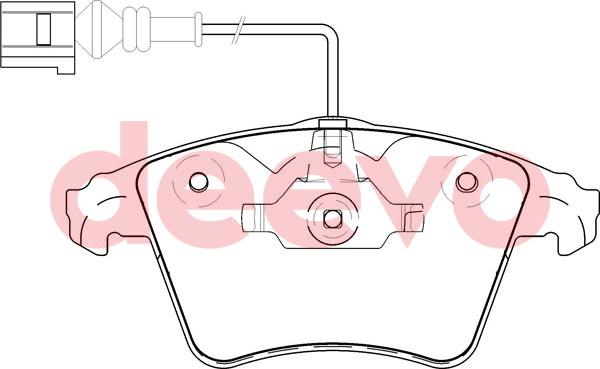 DEEVO BP54600 - Тормозные колодки, дисковые, комплект unicars.by