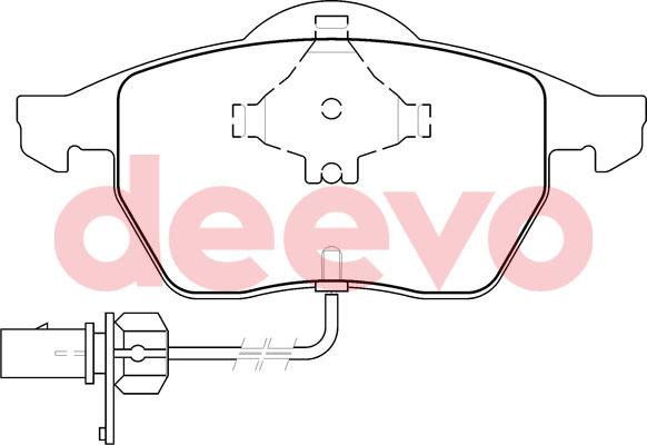 DEEVO BP55800 - Тормозные колодки, дисковые, комплект unicars.by