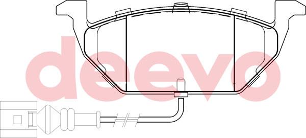 DEEVO BP50040 - Тормозные колодки, дисковые, комплект unicars.by