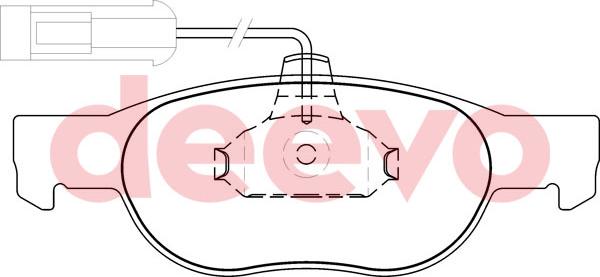 DEEVO BP51880 - Тормозные колодки, дисковые, комплект unicars.by