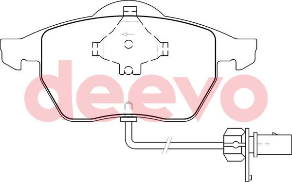 DEEVO BP51240 - Тормозные колодки, дисковые, комплект unicars.by