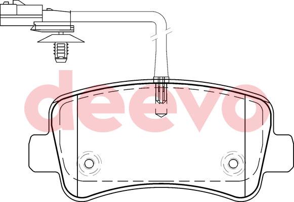 DEEVO BP58680 - Тормозные колодки, дисковые, комплект unicars.by