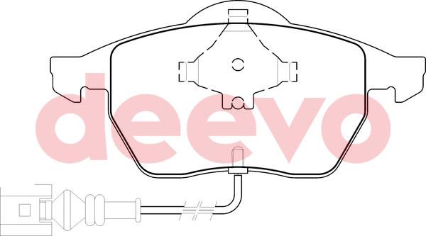 DEEVO BP53240 - Тормозные колодки, дисковые, комплект unicars.by