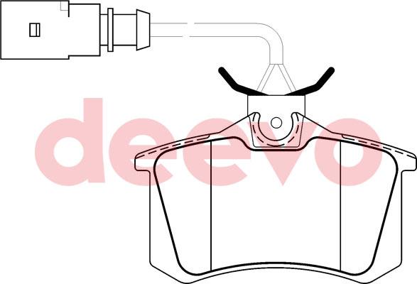 DEEVO BP52560 - Тормозные колодки, дисковые, комплект unicars.by