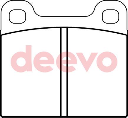 DEEVO BP57520 - Тормозные колодки, дисковые, комплект unicars.by