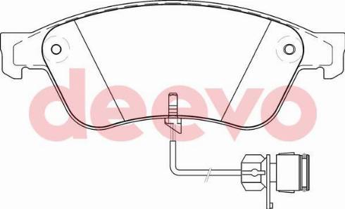 DEEVO BP57840 - Тормозные колодки, дисковые, комплект unicars.by