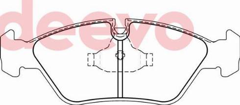 DEEVO BP69060 - Тормозные колодки, дисковые, комплект unicars.by