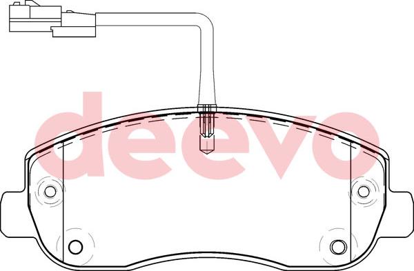 DEEVO BP64140 - Тормозные колодки, дисковые, комплект unicars.by