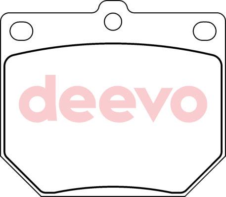 DEEVO BP66900 - Тормозные колодки, дисковые, комплект unicars.by