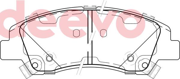 DEEVO BP84320 - Тормозные колодки, дисковые, комплект unicars.by