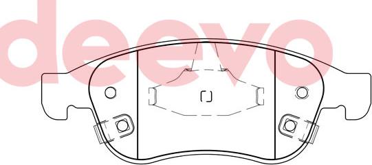 DEEVO BP84780 - Тормозные колодки, дисковые, комплект unicars.by