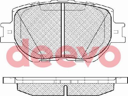 DEEVO BP85240 - Тормозные колодки, дисковые, комплект unicars.by