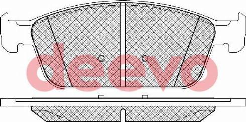 DEEVO BP86400 - Тормозные колодки, дисковые, комплект unicars.by