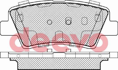 DEEVO BP86720 - Тормозные колодки, дисковые, комплект unicars.by