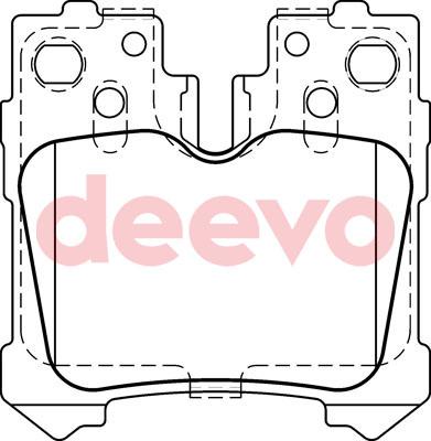 DEEVO BP80320 - Тормозные колодки, дисковые, комплект unicars.by