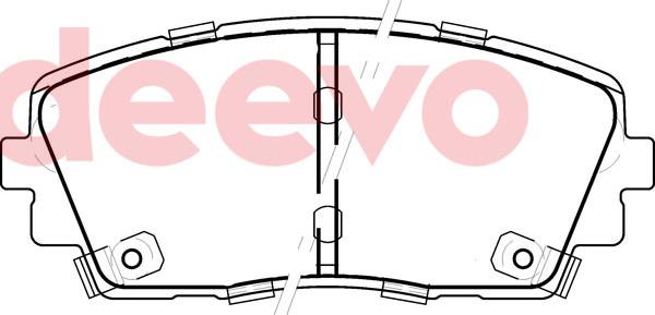 DEEVO BP81840 - Тормозные колодки, дисковые, комплект unicars.by