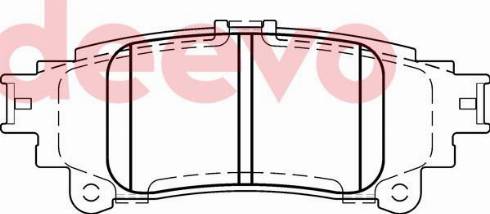 DEEVO BP82120 - Тормозные колодки, дисковые, комплект unicars.by