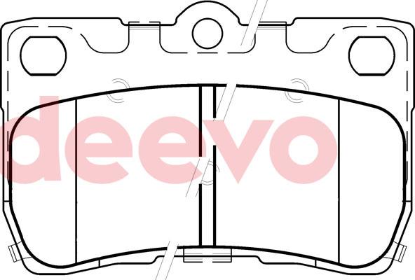 DEEVO BP82280 - Тормозные колодки, дисковые, комплект unicars.by