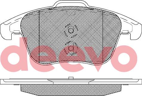 DEEVO BP87640 - Тормозные колодки, дисковые, комплект unicars.by