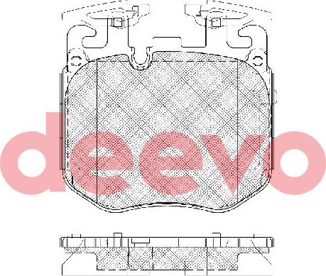 DEEVO BP87040 - Тормозные колодки, дисковые, комплект unicars.by