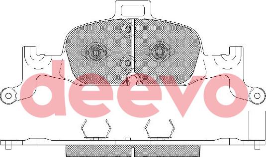 DEEVO BP87300 - Тормозные колодки, дисковые, комплект unicars.by