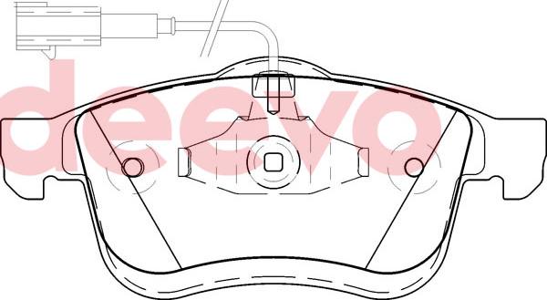 DEEVO BP79940 - Тормозные колодки, дисковые, комплект unicars.by
