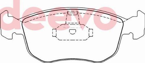 DEEVO BP74500 - Тормозные колодки, дисковые, комплект unicars.by