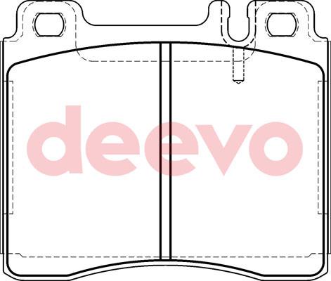 DEEVO BP74600 - Тормозные колодки, дисковые, комплект unicars.by