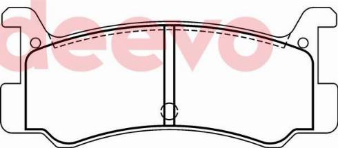 DEEVO BP70500 - Тормозные колодки, дисковые, комплект unicars.by