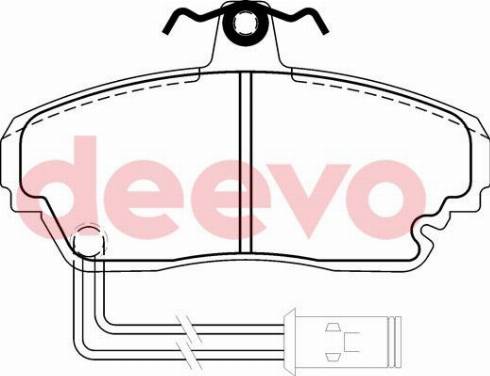 DEEVO BP70860 - Тормозные колодки, дисковые, комплект unicars.by