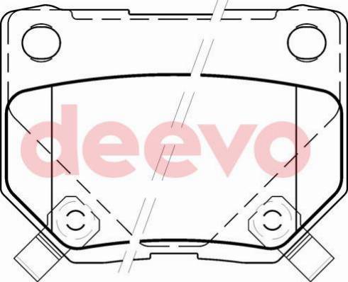 DEEVO BP78700 - Тормозные колодки, дисковые, комплект unicars.by