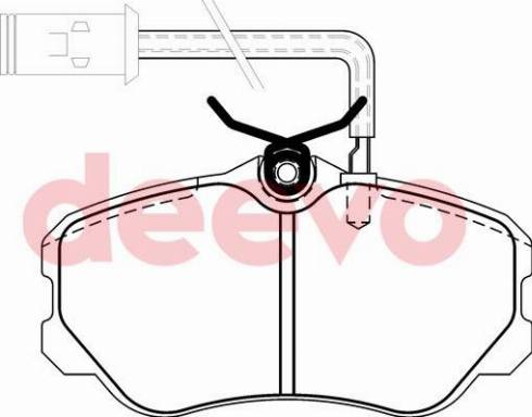 DEEVO BP72960 - Тормозные колодки, дисковые, комплект unicars.by