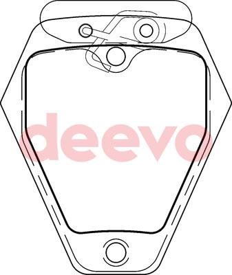 DEEVO BP77960 - Тормозные колодки, дисковые, комплект unicars.by