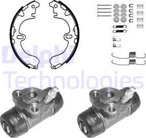 Delphi 1062 - Комплект тормозных колодок, барабанные unicars.by