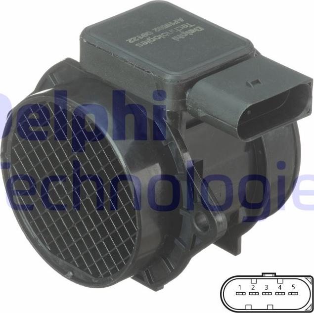 Delphi AF10502-12B1 - Датчик потока, массы воздуха unicars.by