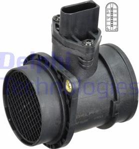 Delphi AF10265-12B1 - Датчик потока, массы воздуха unicars.by