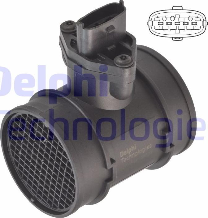 Delphi AF10784-12B1 - Датчик потока, массы воздуха unicars.by