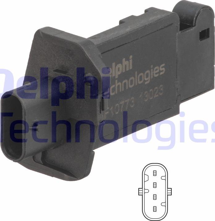 Delphi AF10773-12B1 - Датчик потока, массы воздуха unicars.by