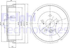 Delphi BF495 - Тормозной барабан unicars.by