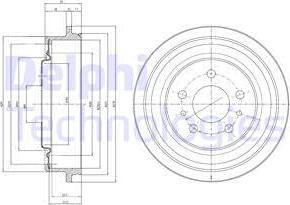 Delphi BF425 - Тормозной барабан unicars.by