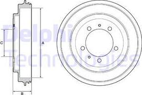Delphi BF540 - Тормозной барабан unicars.by