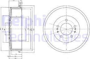 Delphi BF520 - Тормозной барабан unicars.by