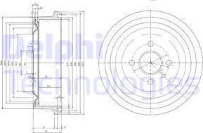 Delphi BF103 - Тормозной барабан unicars.by