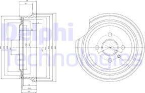 Delphi BF367 - Тормозной барабан unicars.by